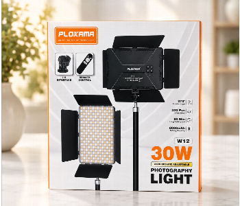 Express Delivery - Plokama W12 30W Photography Light Adjustable Led Panel Remote Control Rechargeable Studio Light - ID 7166491