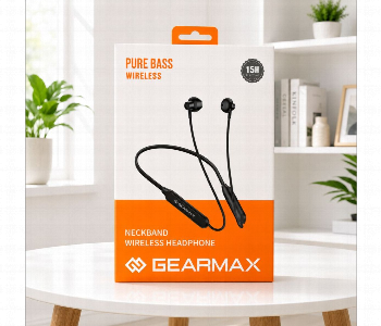 Express Delivery - Gearmax Wireless Neckband Earphones With Built In Mic 15 Hour Playtime Pure Bass Nb 02 - ID 7166532