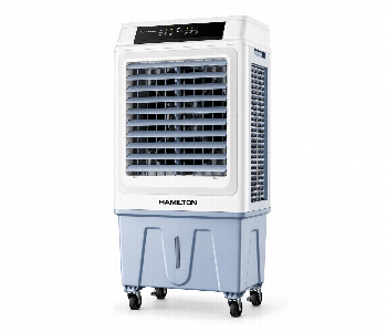 Hamilton Ht8512 Air Cooler 45L 180W Digital Touch Blue And White Front View - ID 7166812