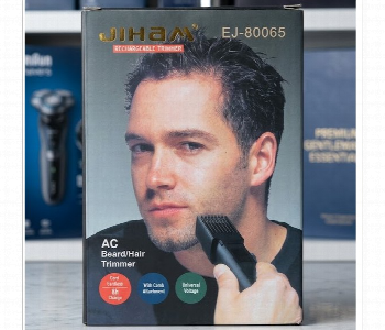 Your Best Beard Starts Here For Jiham Ej 80065 Rechargeable Beard And Hair Trimmer Black - ID 7166834