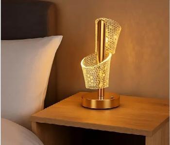 Express Delivery - Rechargeable Creative Table Led Lamp Rgb Touch Control Metallic Gold - ID 7166841