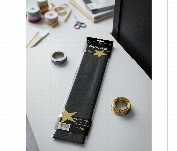 Express Delivery - Premium Black Crepe Paper Roll 50 Into 200Cm Diy Art Crafts 1Pc - ID 7166987