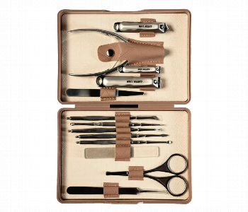 New Arrivals For Green Lion Gn13Pcmncrbr 13 In 1 Stainless Manicure Kit Brown - ID 7167023