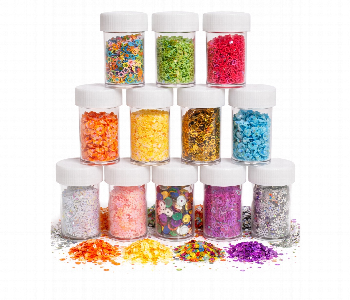 Express Delivery - Premium Mixed Sequin Glitter 12Pcs Diy Craft Set Pack - ID 7167161