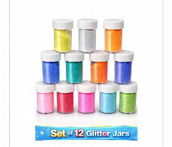 Express Delivery - Extra Fine Glitter 12Pcs Multi Purpose Glitter Jar Set - ID 7167163