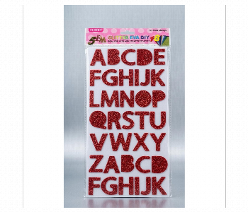 Express Delivery - Red Glitter Self Adhesive Alphabet Foam Letters Set - ID 7167216
