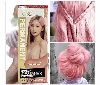 Merrysun Permanent Hair Color Rose Gold 130Ml Front View - ID 7167555