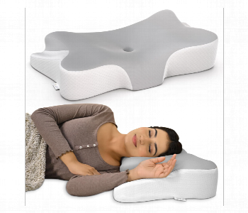 Express Delivery - Ergonomic Cervical Memory Foam Neck Pillow Orthopedic Contour Support Pillow With Washable Cover - ID 7167605