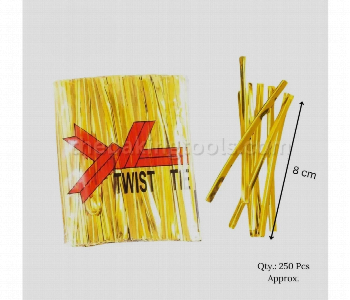 Express Delivery - Metallic Gold Twist Ties 8Cm 250Pcs For Gift Wrapping - ID 7167615