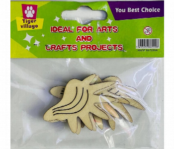 Express Delivery - Wood Craft Seashell Shape 4Pcs Natural Unfinished Diy Set - ID 7167616