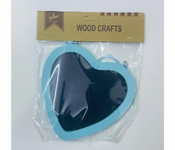 Express Delivery - Biersi Heart Shaped Wooden Chalkboard 14Cm Blue Dy055 - ID 7167628