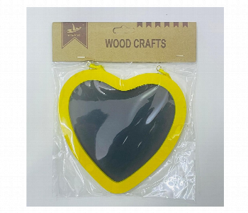 Express Delivery - Biersi Heart Shaped Wooden Chalkboard 14Cm Yellow Dy055 - ID 7167630