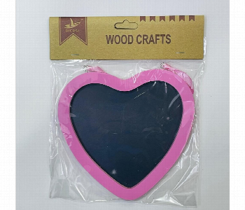 Express Delivery - Biersi Heart Shaped Wooden Chalkboard 14Cm Pink Dy055 - ID 7167632