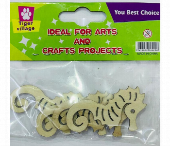 Express Delivery - Tiger Village Wood Craft Seahorse Shapes 4Pcs Diy Projects - ID 7167634
