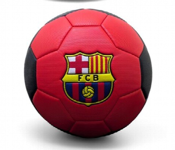 Club Football 400G No.5 Soccer Ball For Training Play Red And Black Front View - ID 7167643