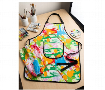 Express Delivery - Kids Art Apron With Sleeves 3Pc Set 49 Into 65Cm Waterproof - ID 7167651