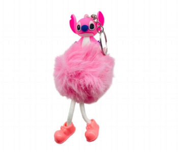 Express Delivery - Disney Angel Fluffy Pom Pom Keychain Soft Pink Color - ID 7167750