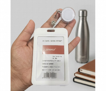 Express Delivery - Vertical Id Badge Holder With Retractable Reel Clear Case - ID 7167777