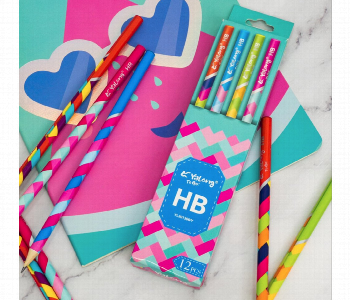 Yalong Yl201306 Y Hb Graphite Pencil 12Pcs Geometric Set Front View - ID 7167813