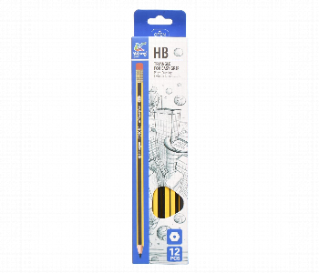 Yalong Yl15052 Hb Graphite Pencil 12Pcs With Pvc Eraser Front View - ID 7167816