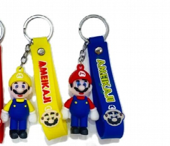 Express Delivery - Super Mario Character Keychains Assorted Colors 2Pcs Set Blue And Yellow - ID 7167840