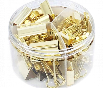 Express Delivery - 41Mm Golden Binder Clips 24 Pieces Heavy Duty Paper Clips - ID 7167952