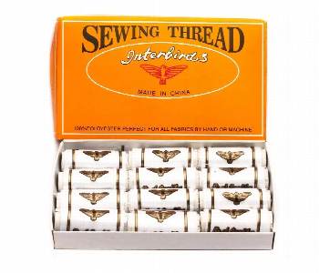 Express Delivery - Interbirds White Polyester Sewing Thread 12Pcs 400 Yards - ID 7168056