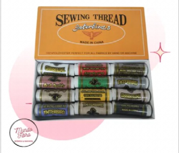 Express Delivery - Interbirds Mixed Color Polyester Sewing Thread 12Pcs Set - ID 7168057