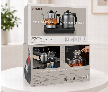 Express Delivery - Lepresso Aurabrew Tea Brewer And Water Boiler 2200W 1200Ml Kettle 1000Ml Tea Maker Adjustable Temperature Gray - ID 7168156
