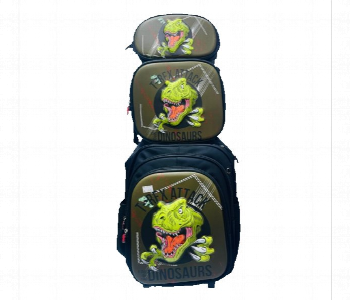 Express Delivery - Generic Rex Attack Dinosaurs Backpack Set 16 Inch School Bag - ID 7168638
