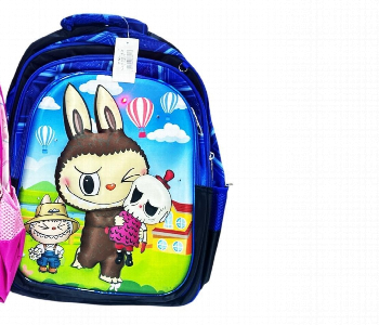 Express Delivery - Labubu School Bag 16 Inch 3D Cartoon Backpack Blue - ID 7168659