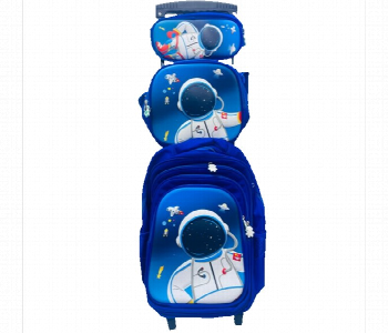 Express Delivery - Happile Kids Hardshell Space Trolley Set 18 Inch 3 In 1 3 Pieces - ID 7168672
