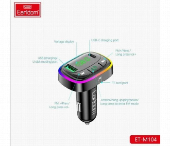 Express Delivery - Earldom M104 Bluetooth 5 3 Fm Mp3 Car Charger Rgb - ID 7169799