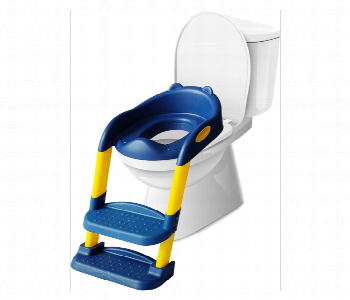 Anti Slip 2 Step Toilet Potty Trainer For Kids With Safety Handles Soft Seat And Splash Guard Front View - ID 7169815
