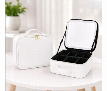 Express Delivery - Cosmetic Organizer Bag With Led Mirror Xr 6620 Cy091 1 White Makeup Travel Bag - ID 7169826