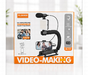Plokama Pk 777 Video Making Kit For Mobile Vlogging Youtube And Live Streaming With Tripod Microphone Led Light Front View - ID 7170076