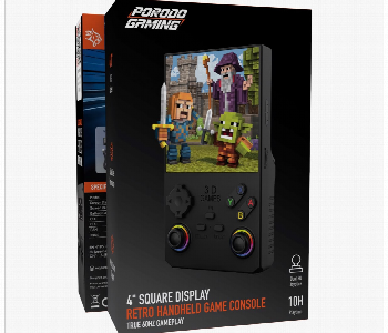 Express Delivery - Porodo Retro Gaming Handheld Console 4 Inch 60Hz Display 256Gb Dual 3D Joysticks - ID 7170114