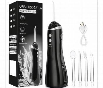 Express Delivery - Water Flosser Cordless Dental Oral Irrigator 4 Rotating Tips 3 Modes Type C Rechargeable 200Ml Tank Ipx7 - ID 7170133