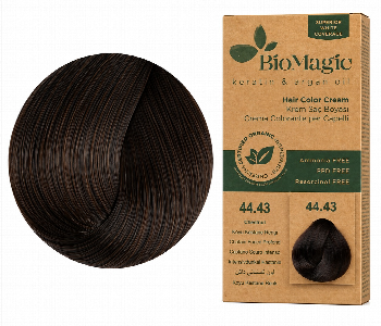 Express Delivery - Biomagic Hair Color Cream Kit 44.43 Deep Brown Mahogany Gold - ID 7170213