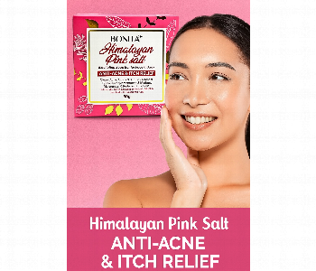 Express Delivery - Bonita Himalayan Pink Salt Exfoliating Soap Bar  80G - ID 7170344