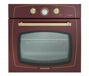 Express Delivery - Silverline Rs6235R02 Retro Built In Oven 57L Claret Red - ID 7170639