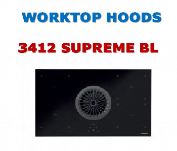 Express Delivery - Silverline Supreme Worktop Hood 3412 85Cm Black Touch Control - ID 7170657