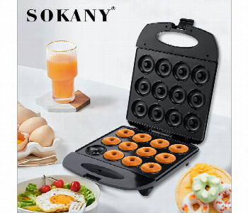 Express Delivery - Sokany Sk821 Electric Donut Maker 1400W Black 12 Hole Non Stick Mini Doughnut Baker - ID 7170664