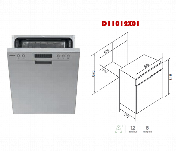 Express Delivery - Silverline D11012X01 60Cm Dishwasher 6 Programs Inox - ID 7171004