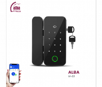 Express Delivery - Alba Vi 03 Smart Glass Wooden Door Lock Fingerprint Pin - ID 7171739