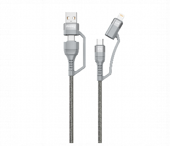 Express Delivery - Dudao L20Xs 4 In 1 Fast Charging Cable 100Cm 65W Gray - ID 7172749