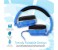 Promate Encore Lightweight Stereo Wired Heaphones with Padded Foldable Headband, Blue 3 in UAE
