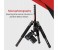 Promate Precise-155 Lightweight 5-Section Adjustable Aluminum Tripod Monopod with Dual Bubble Level, Black 3 in UAE