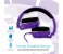Promate Encore Lightweight Stereo Wired Heaphones with Padded Foldable Headband, Purple 3 in UAE