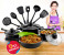 Royalmark RMCW-9713 13 Pcs Non-Stick Cookware Set With Kitchen Tool Set Black 1 in UAE